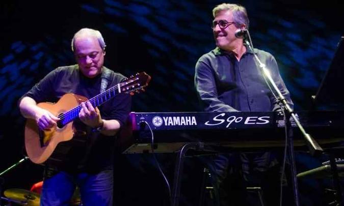 Toquinho e Ivan Lins apresentam grande clássicos da bossa nova e MPB(foto: Gerlan Cidade/Divulgação) Toquinho e Ivan Lins apresentam grande clássicos da bossa nova e MPB(foto: Gerlan Cidade/Divulgação)