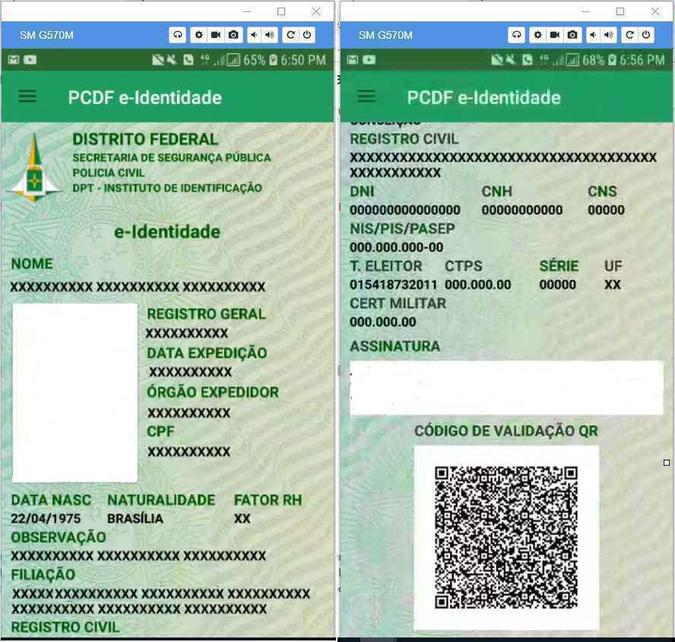 Versão digital tem a mesma validade que o documento impresso(foto: PCDF / Divulgação ) Versão digital tem a mesma validade que o documento impresso(foto: PCDF / Divulgação )