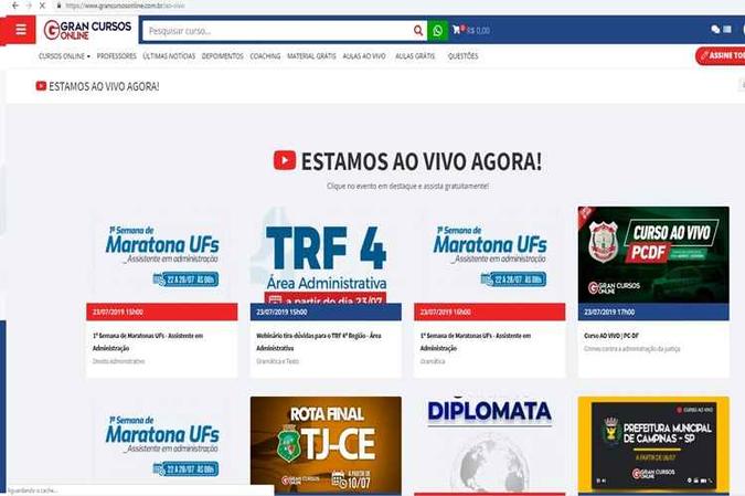 (foto: foto: reprodução Gran Cursos) (foto: foto: reprodução Gran Cursos)
