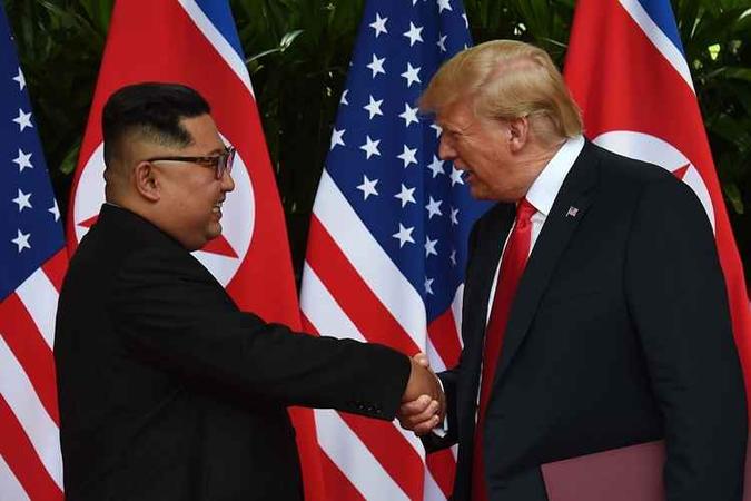 Cúpula Kim-Trump marca 'transição radical' nas relações bilaterais(foto: AFP / POOL / Anthony Wallace) Cúpula Kim-Trump marca 'transição radical' nas relações bilaterais(foto: AFP / POOL / Anthony Wallace)