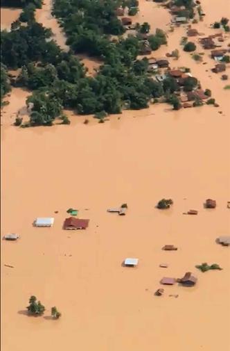 Teme-se um grande número de mortos(foto: ABC LAOS/AFP) Teme-se um grande número de mortos(foto: ABC LAOS/AFP)