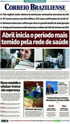 Confira a Capa do Jornal Correio Braziliense do dia 01/04/2020