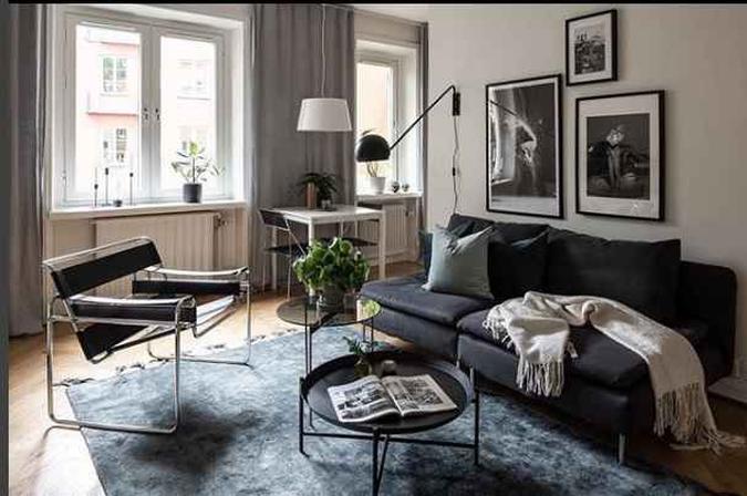Mistura de cores neutras contrastantes: marca do design Japandi(foto: Scandinavian Homes/ Instagram Reprodução) Mistura de cores neutras contrastantes: marca do design Japandi(foto: Scandinavian Homes/ Instagram Reprodução)