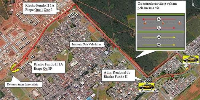 Das 7h às 10h, o Detran realiza fechamento parcial de vias do Riacho Fundo II(foto: Detran/Divulgação) Das 7h às 10h, o Detran realiza fechamento parcial de vias do Riacho Fundo II(foto: Detran/Divulgação)