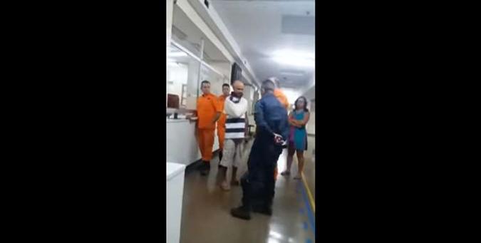 Paciente foi agredido em 7 de julho, enquanto aguardava atendimento no Hospital de Base(foto: Reprodução) Paciente foi agredido em 7 de julho, enquanto aguardava atendimento no Hospital de Base(foto: Reprodução)