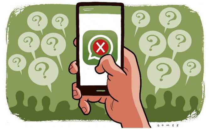 Usuários enfrentam instabilidade no aplicativo de mensagens WhatsApp(foto: Caio Gomez/CB/D.A Press) Usuários enfrentam instabilidade no aplicativo de mensagens WhatsApp(foto: Caio Gomez/CB/D.A Press)