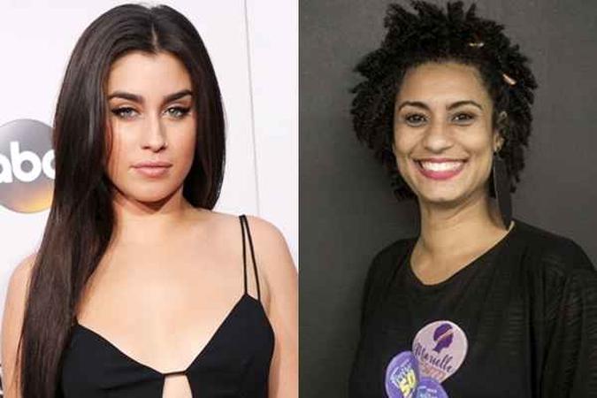 Lauren Jauregui manifestou condolências à Marielle Franco via Twitter(foto: Reprodução/Internet) Lauren Jauregui manifestou condolências à Marielle Franco via Twitter(foto: Reprodução/Internet)