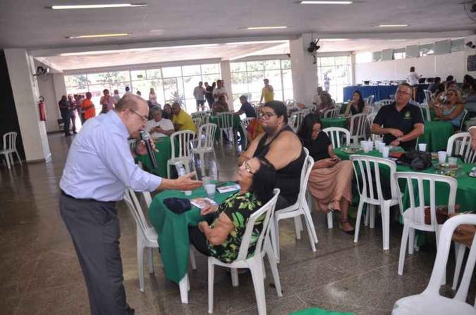 Na Agepol, Ibaneis Rocha prometeu a valorização dos policiais civis (foto: Renato Alves / Divulgação) Na Agepol, Ibaneis Rocha prometeu a valorização dos policiais civis (foto: Renato Alves / Divulgação)