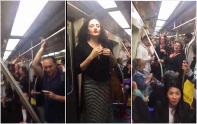Passageiros se divertiram com a música(foto: Facebook/Reprodução ) Passageiros se divertiram com a música(foto: Facebook/Reprodução )
