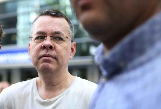 Andrew Brunson foi detido em outubro de 2016 pelas autoridades turcas acusado de espionagem(foto: Emre Tazegul/AP Photo) Andrew Brunson foi detido em outubro de 2016 pelas autoridades turcas acusado de espionagem(foto: Emre Tazegul/AP Photo)