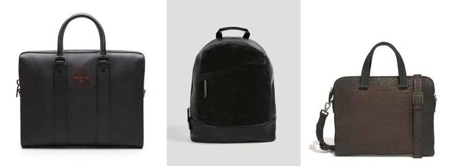 Bolsa Christian Louboutin (preço sob consulta); Mochila Riachuelo (R$ 139,90); Bolsa Salvatore Ferragamo (preço sob consulta)(foto: Divulgação ) Bolsa Christian Louboutin (preço sob consulta); Mochila Riachuelo (R$ 139,90); Bolsa Salvatore Ferragamo (preço sob consulta)(foto: Divulgação )