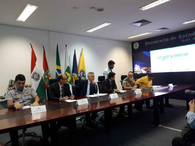 As estatísticas do balanço da segurança referentes ao mês de novembro foram apresentados pela Secretaria da Segurança Pública e da Paz Social (SSP/DF) durante coletiva de imprensa nesta quinta-feira (6/12)(foto: Augusto Fernandes/Esp. CB/D.A Press) As estatísticas do balanço da segurança referentes ao mês de novembro foram apresentados pela Secretaria da Segurança Pública e da Paz Social (SSP/DF) durante coletiva de imprensa nesta quinta-feira (6/12)(foto: Augusto Fernandes/Esp. CB/D.A Press)