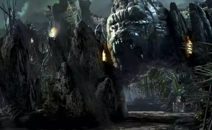 Uma das novidades é o mundo de um dos mais famosos gorilas do cinema, o King Kong. O simulador Skull Island põe o visitante na terra do monstro(foto: Universal Studios/Divulgação) Uma das novidades é o mundo de um dos mais famosos gorilas do cinema, o King Kong. O simulador Skull Island põe o visitante na terra do monstro(foto: Universal Studios/Divulgação)