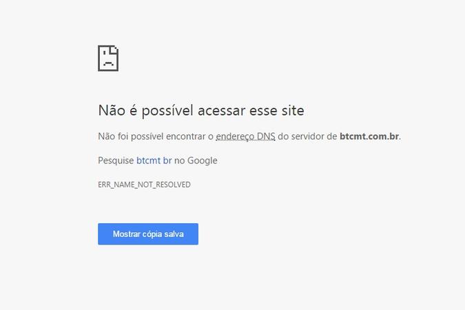 Quem tentar entrar na página vai encontrar uma tela como essa(foto: Reprodução/Internet) Quem tentar entrar na página vai encontrar uma tela como essa(foto: Reprodução/Internet)