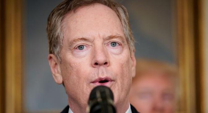 Robert Lighthizer, representante comercial dos EUA, durante pronunciamento na Casa Branca(foto: MANDEL NGAN) Robert Lighthizer, representante comercial dos EUA, durante pronunciamento na Casa Branca(foto: MANDEL NGAN)