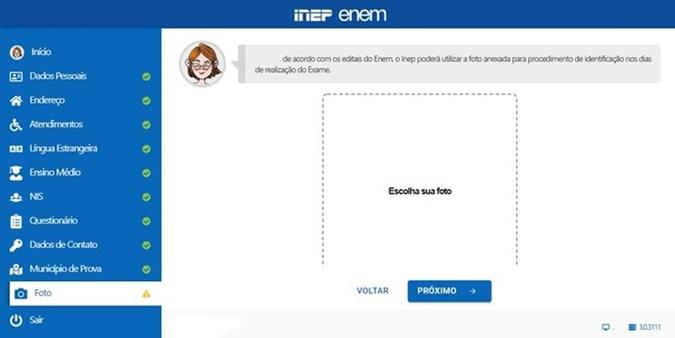 As fotos para identificação no Enem 2020 poderão ser alteradas ou inseridas após o período de inscrições(foto: Inep/Reprodução) As fotos para identificação no Enem 2020 poderão ser alteradas ou inseridas após o período de inscrições(foto: Inep/Reprodução)