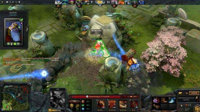 Modificação de um dos mapas de Warcraft III, DotA é um RPG on-line em que o jogador deve escolher um herói e batalhar para destruir o núcleo de poder da base adversária. Antes de conseguir esse feito, é necessário acabar com heróis da outra equipe, destruir torres inimigas e tomar cuidado com criaturas. Experiência e dinheiro são adquiridos durante as partidas, que podem durar de poucos minutos a várias horasValve/Divulgação Modificação de um dos mapas de Warcraft III, DotA é um RPG on-line em que o jogador deve escolher um herói e batalhar para destruir o núcleo de poder da base adversária. Antes de conseguir esse feito, é necessário acabar com heróis da outra equipe, destruir torres inimigas e tomar cuidado com criaturas. Experiência e dinheiro são adquiridos durante as partidas, que podem durar de poucos minutos a várias horasValve/Divulgação