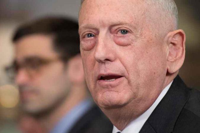 Mattis, que realizou uma visita de dois dias a China, é esperado ainda nesta quinta em Tóquio(foto: Jim Watson/AFP) Mattis, que realizou uma visita de dois dias a China, é esperado ainda nesta quinta em Tóquio(foto: Jim Watson/AFP)