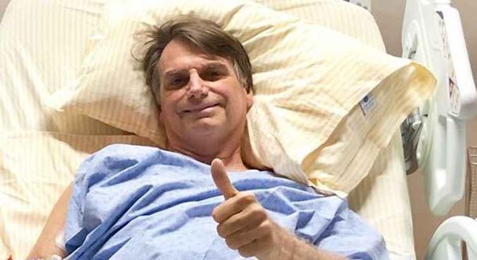 O presidenciável segue para uma unidade de cuidados semi-intensivos(foto: Divulgação Twitter ) O presidenciável segue para uma unidade de cuidados semi-intensivos(foto: Divulgação Twitter )