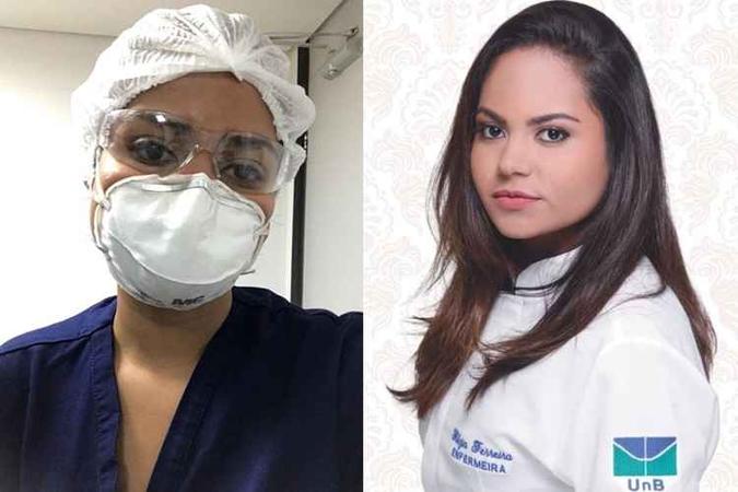 A enfermeira recém-formada Kézia conseguiu emprego em meio à pandemia(foto: Arquivo Pessoal) A enfermeira recém-formada Kézia conseguiu emprego em meio à pandemia(foto: Arquivo Pessoal)