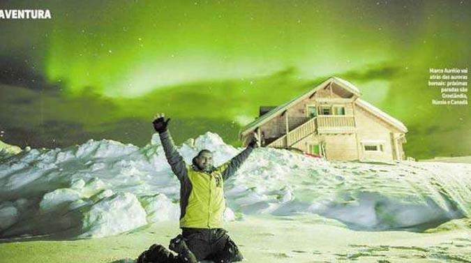 Marco Aurélio vai atrás das auroras boreais: próximas paradas são Groelândia, Rússia e Canadá(foto: Arquivo Pessoal ) Marco Aurélio vai atrás das auroras boreais: próximas paradas são Groelândia, Rússia e Canadá(foto: Arquivo Pessoal )