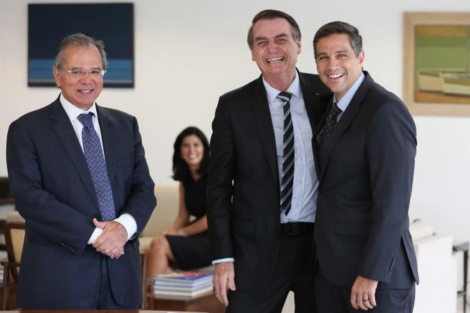 ''Não sei se o Paulo Guedes interfere'', disse o Presidente(foto: Marcos Correa/PR) ''Não sei se o Paulo Guedes interfere'', disse o Presidente(foto: Marcos Correa/PR)