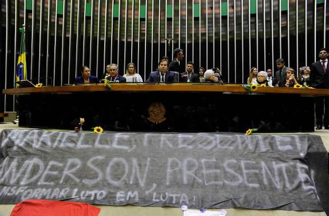 Homenagem à vereadora do PSOL, Marielle Franco, morta no Rio de JaneiroCâmara dos Deputados Homenagem à vereadora do PSOL, Marielle Franco, morta no Rio de JaneiroCâmara dos Deputados