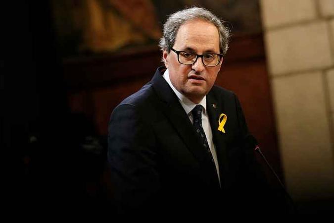 O presidente catalão, Quim Torra, assegurou que não descarta O presidente catalão, Quim Torra, assegurou que não descarta