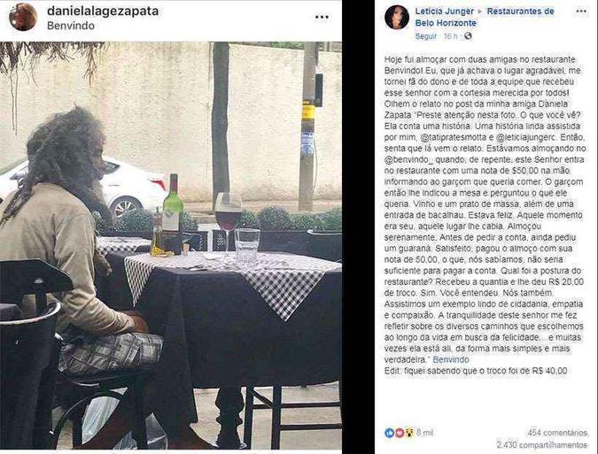 Divulgado em um grupo no Facebook, post viralizou nas últimas 24 horas(foto: Reprodução/Facebook) Divulgado em um grupo no Facebook, post viralizou nas últimas 24 horas(foto: Reprodução/Facebook)
