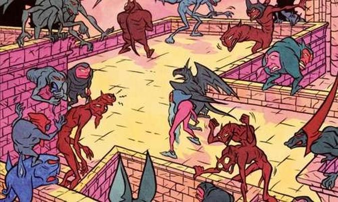 Detalhe de ilustração para uma página de HQ Detalhe de ilustração para uma página de HQ