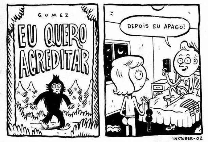 Eu quero acreditar é lançamento, em livro, que reúne ilustrações feitas por Caio Gomez(foto: Reprodução/ Internet) Eu quero acreditar é lançamento, em livro, que reúne ilustrações feitas por Caio Gomez(foto: Reprodução/ Internet)