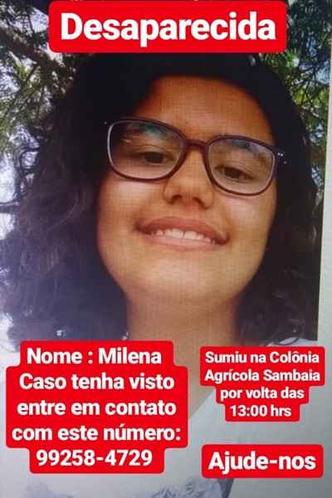 Milena tem 12 anos e saiu de casa com mochila nas costas(foto: Arquivo pessoal/Divulgação) Milena tem 12 anos e saiu de casa com mochila nas costas(foto: Arquivo pessoal/Divulgação)