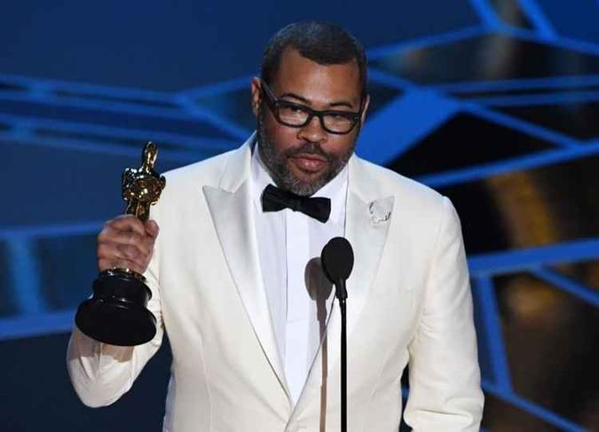 Jordan Pelle foi o primeiro homem negro a ganhar o Oscar de melhor roteiro original, em 2018(foto: MARK RALSTON/AFP) Jordan Pelle foi o primeiro homem negro a ganhar o Oscar de melhor roteiro original, em 2018(foto: MARK RALSTON/AFP)
