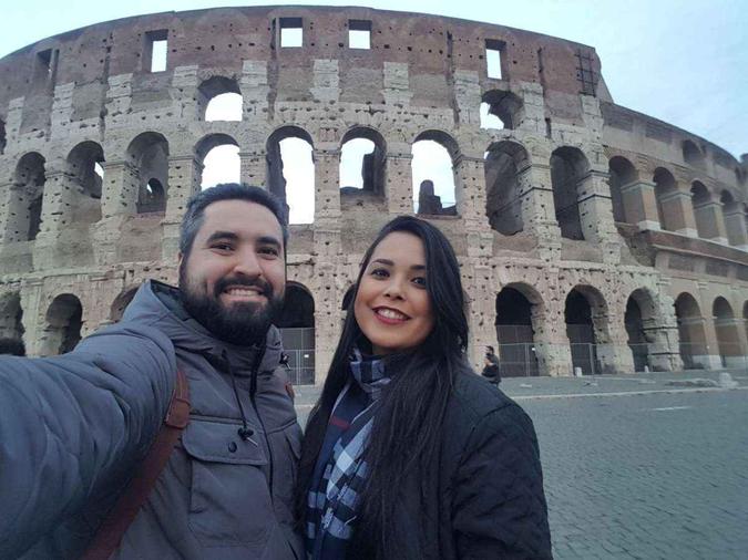 Guilherme e Fernanda decidiram passar um mês viajando pela Europa(foto: Arquivo Pessoal ) Guilherme e Fernanda decidiram passar um mês viajando pela Europa(foto: Arquivo Pessoal )