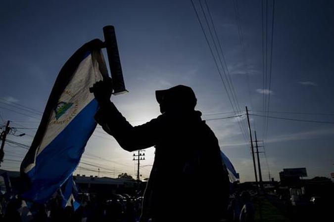 Protesto na cidade de Managuá, na Nicarágua(foto: Jorge Torres/Agência EFE/Direitos Reservados) Protesto na cidade de Managuá, na Nicarágua(foto: Jorge Torres/Agência EFE/Direitos Reservados)