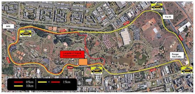A pista da esquerda do Parque da Cidade estará bloqueada durante a manhã. Local servirá de espaço para o Circuito Brasília de Corrida de Rua (foto: Reprodução/Detran-DF) A pista da esquerda do Parque da Cidade estará bloqueada durante a manhã. Local servirá de espaço para o Circuito Brasília de Corrida de Rua (foto: Reprodução/Detran-DF)