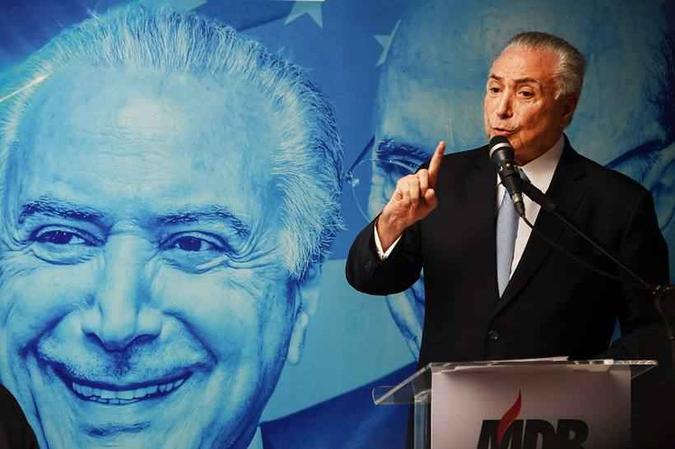 Composição político-partidária foi mantida, diz Temer(foto: EVARISTO SA) Composição político-partidária foi mantida, diz Temer(foto: EVARISTO SA)