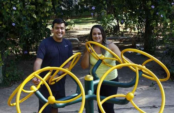 Renata Borras não estava satisfeita com o corpo e convenceu o marido, Leonardo Borras, a mudarem os hábitos alimentares e de vida(foto: Ana Rayssa/Esp. CB/D.A Press) Renata Borras não estava satisfeita com o corpo e convenceu o marido, Leonardo Borras, a mudarem os hábitos alimentares e de vida(foto: Ana Rayssa/Esp. CB/D.A Press)