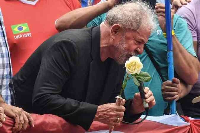 Os motivos da prisão e da soltura de Lula foram muito buscados no Google em 2019(foto: AFP / NELSON ALMEIDA )