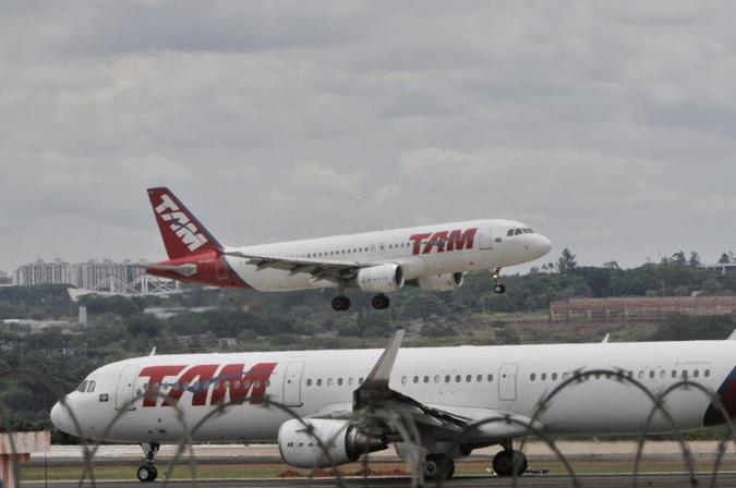Não houve impacto na operação do aeroporto(foto: Ed Alves/CB/D.A. Press) Não houve impacto na operação do aeroporto(foto: Ed Alves/CB/D.A. Press)