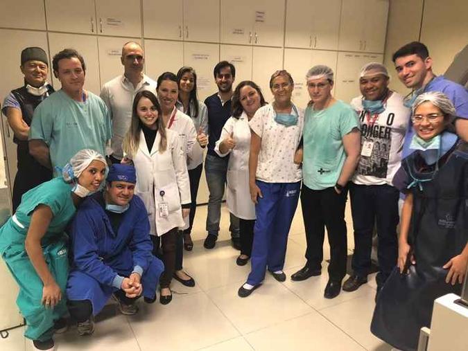 Grupo responsável pelo setor de hemodinâmica no Hospital de Base(foto: Reprodução) Grupo responsável pelo setor de hemodinâmica no Hospital de Base(foto: Reprodução)