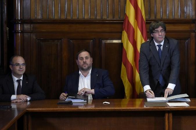 Ex-vice-presidente regional catalão Oriol Junqueras recebeu pena de 13 anos de prisão, a maior sentença.(foto: Lluis Gene/AFP) Ex-vice-presidente regional catalão Oriol Junqueras recebeu pena de 13 anos de prisão, a maior sentença.(foto: Lluis Gene/AFP)