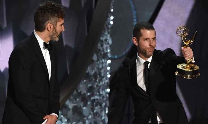 Disputados por seis estúdios, os criadores David Benioff e D.B. Weiss fecharam contrato com a Netflix para produzir novos filmes e séries(foto: Valerie Macon/Divulgação) Disputados por seis estúdios, os criadores David Benioff e D.B. Weiss fecharam contrato com a Netflix para produzir novos filmes e séries(foto: Valerie Macon/Divulgação)