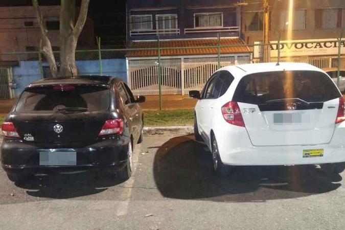 Criminosos estavam com dois carros: um deles, o da vítima(foto: Polícia Militar/Divulgação) Criminosos estavam com dois carros: um deles, o da vítima(foto: Polícia Militar/Divulgação)