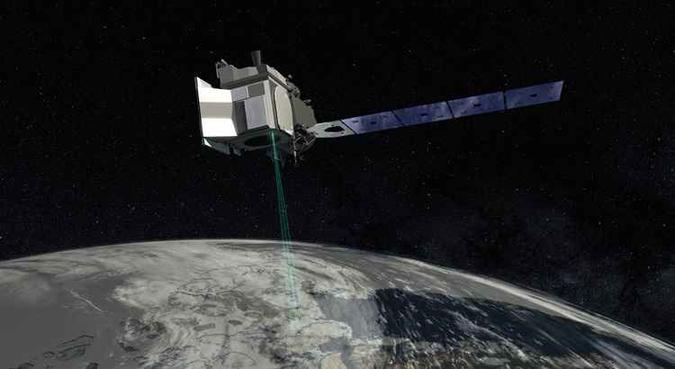 O novo laser enviará 10.000 pulsações por segundo, em comparação com o ICESat original, que enviava 40 por segundo(foto: Nasa/AFP) O novo laser enviará 10.000 pulsações por segundo, em comparação com o ICESat original, que enviava 40 por segundo(foto: Nasa/AFP)