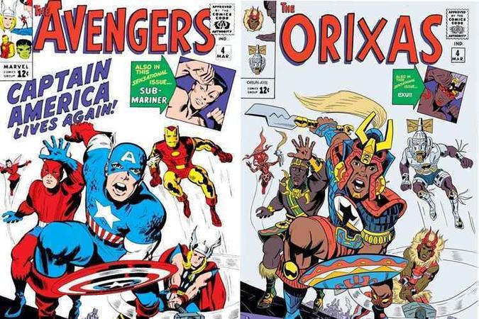 (foto: Jack Kirby/Divulgação e Hugo Canuto/Divulgação) (foto: Jack Kirby/Divulgação e Hugo Canuto/Divulgação)