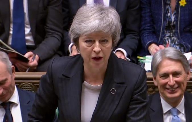 A premiê alertou que, se os deputados britânicos rejeitarem o acordo novamente, o Reino Unido jamais poderá sair da UE(foto: FP PHOTO/PRU ) A premiê alertou que, se os deputados britânicos rejeitarem o acordo novamente, o Reino Unido jamais poderá sair da UE(foto: FP PHOTO/PRU )