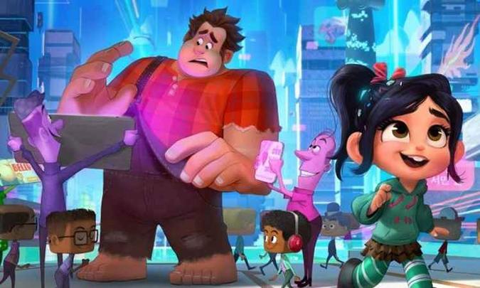 WiFi Ralph: Quebrando a Internet é um dos filmes mais recentes da empresa(foto: Disney/Divulgação) WiFi Ralph: Quebrando a Internet é um dos filmes mais recentes da empresa(foto: Disney/Divulgação)