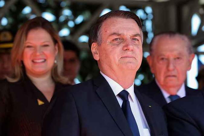 Bolsonaro durante a Solenidade Comemorativa ao Dia do Exército Brasileiro no Comando Militar do Sudeste.(foto: Marcos Corrêa/PR) Bolsonaro durante a Solenidade Comemorativa ao Dia do Exército Brasileiro no Comando Militar do Sudeste.(foto: Marcos Corrêa/PR)