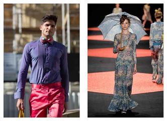 Investindo no mundo dos acessórios, Alessa apostou ainda em guarda-chuvas com as mesmas estampas Art Nouveau de suas roupas, e Ivan Aguilar trouxe a gravata-borboleta de volta aos trajes de alfaiataria masculinos.(foto: Zé Takahashi/FOTOSITE) Investindo no mundo dos acessórios, Alessa apostou ainda em guarda-chuvas com as mesmas estampas Art Nouveau de suas roupas, e Ivan Aguilar trouxe a gravata-borboleta de volta aos trajes de alfaiataria masculinos.(foto: Zé Takahashi/FOTOSITE)